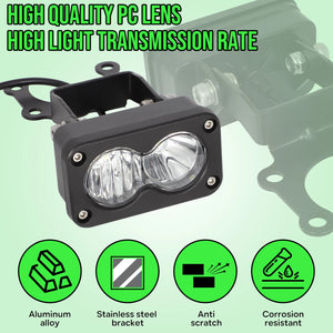 20W Headlight Switch White Spot Flood Led Pod Combo Kit for Sur Ron Sur-Ron Surron Segway Talaria Plug N Play Waterproof