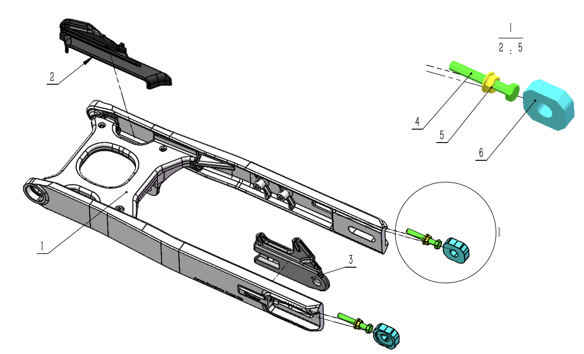 Rear Flat Fork diagram